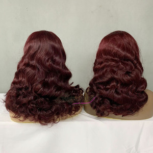 Pelucas de Cabello Humano Baratas al por Mayor, <span class=keywords><strong>Peluca</strong></span> con Cierre de Cabello Brasileño, <span class=keywords><strong>Peluca</strong></span> de Cabello Rizado, <span class=keywords><strong>Peluca</strong></span> de Doble Trama, <span class=keywords><strong>Peluca</strong></span> de Cabello con Ondas Oceánicas, Color Piano - Product Image 3
