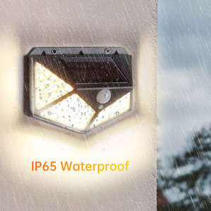 Lámpara de jardín con energía Solar para exteriores, precio barato de alta calidad, 100 LED, Sensor de movimiento impermeable, luces solares de pared para jardín - Product Image 5