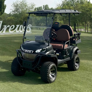 उच्च वैकल्पिक अनुकूलित 4 यात्री लिथियम बैटरी इलेक्ट्रिक गोल्फ कार्ट 4-व्हील ड्राइव व्यक्तिगत गोल्फ कार साउंडबार के साथ व्यक्तिगत गोल्फ शिकार कार - Product Image 2