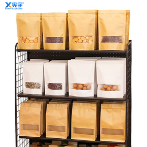 Sachet Doypack Personnalisé en Papier Kraft Brun avec Fenêtre, Refermable à Fermeture Ziplock et Thermoscellable, pour Stockage Alimentaire (Sucre, Flocons d'Avoine, Noix) - Product Image 5