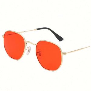 Lunettes de soleil polygonales rétro tendance pour hommes et femmes, monture métallique irrégulière, protection UV400, collection 2019 à succès - Product Image 3
