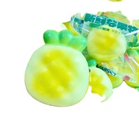 Trendy gele kleine ananasvormige squishy stressverlichtende speeltjes schattige PU langzaam rijzende squishy fruit knijp zachte kinderspeelgoedjes