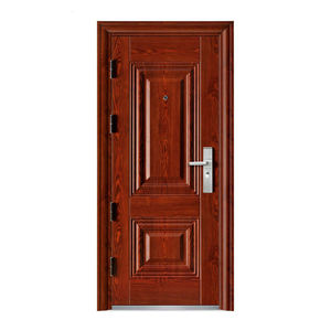 PPD personalizado de acero inoxidable de una sola puerta de entrada frontal de hierro puertas de seguridad de acero para casas - Product Image 6