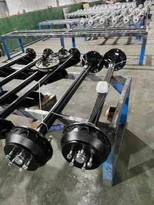 Essieux de <span class=keywords><strong>remorque</strong></span> électrique de charge 2500KG avec motif de goujon 8X5.5 "essieu droit à ressort à lames <span class=keywords><strong>faisceau</strong></span> rond <span class=keywords><strong>pour</strong></span> remorques robustes - Product Image 2