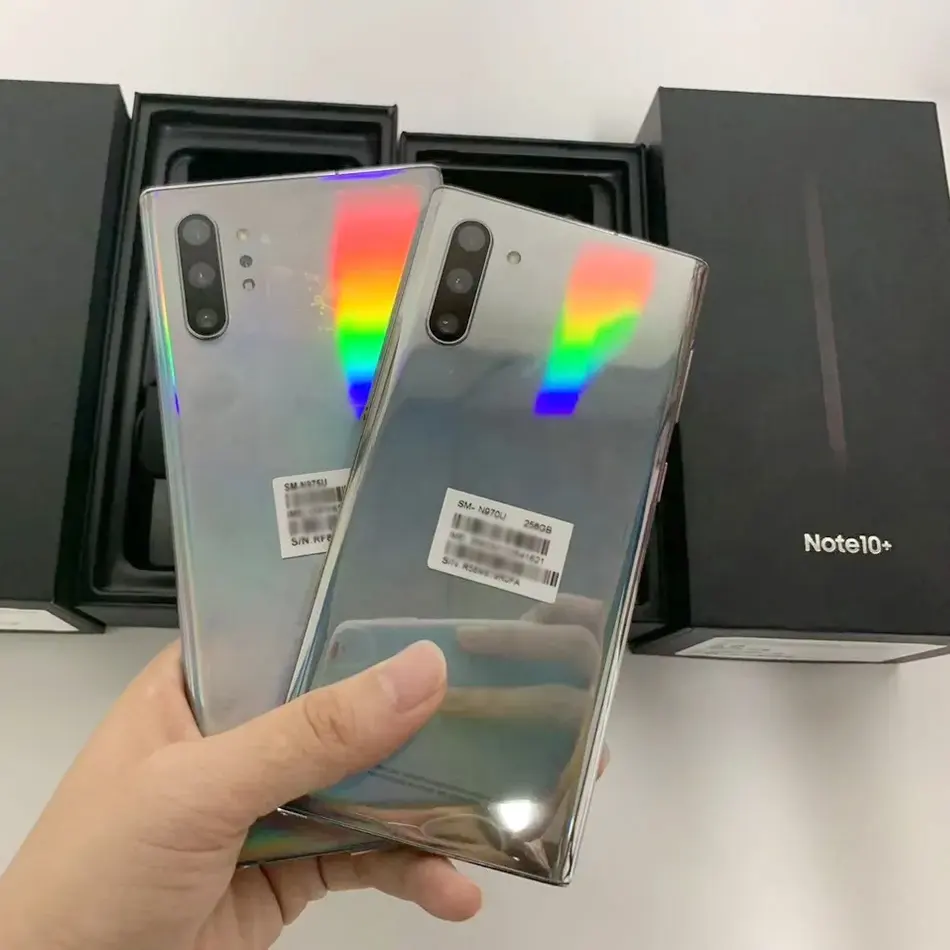 Teléfono móvil de segunda mano para Samsung Galaxy Note 10 + 256GB Original desbloqueado venta al por mayor Android teléfono móvil usado Note 8 9 20 ultra