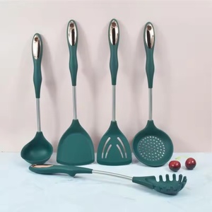 High Quality <b>Kitchen</b> <b>Accessories</b> Stainless Steel 5 Pcs Kitchenware Silicone <b>Kitchen</b> Cooking Utensils Tools Set - Product Image 2
