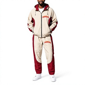 New Arrival Streetwear Lightweight Windbreaker <b>Tracksuits</b> For Men <b>Waterproof</b> Nylon Windbreaker Hooded <b>Tracksuits</b> Set - Product Image 1