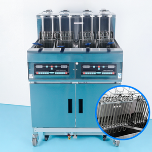 Freidora eléctrica de doble tanque, freidora comercial de doble tanque, para restaurante de comida rápida, 28L y 28L - Product Image 1