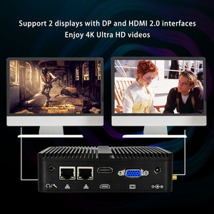 X86 Celeron N2840 mini-pc <span class=keywords><strong>2</strong></span> Dual Lan công nghiệp PC Nano Barebone Ubuntu không quạt Micro mini pcs máy tính mini giá rẻ Mini PC - Product Image 4