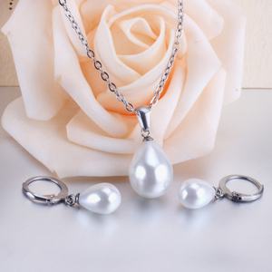 Conjunto de Joyería de Perlas de Acero Inoxidable a la Moda con Piedras de Colores para Hombre y Mujer - Product Image 6