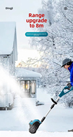 Souffleuse à neige sans fil rechargeable, moteur sans balais alimenté par batterie, 1200W, poignée pliable, outil de déneigement portable, usage domestique