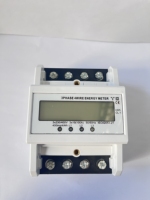 Din Rail AC 230 380V 3 Phase 4 Fil Compteur d'énergie Moniteur de consommation d'énergie kWh Compteur Wattmètre Bivolt 100A 50/60Hz LCD