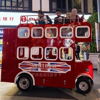 Bus touristique à double étage sans rails pour centre commercial intérieur, avec éclairage LED
