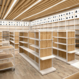 Série de solutions d'étagères de vente au détail pour supermarchés en bois et métal Highbright personnalisées - Product Image 1