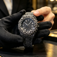 Montre de luxe pour homme avec moissanite VVS, montre mécanique automatique de haute qualité, montre-bracelet pour homme, livraison directe