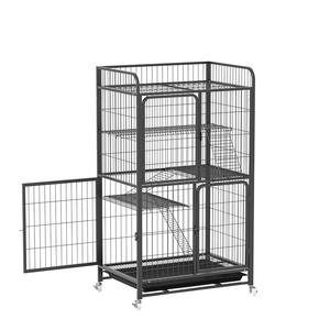 Love Kyle Jaula de hierro para gatos, súper grande, con espacio libre, de tres niveles, casa para gatos domésticos, rascador para gatos - Product Image 1