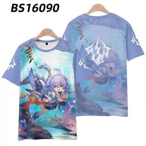 เสื้อคลุมคอสเพลย์แขนสั้นพิมพ์ลายสีสันสดใส 28 Style Star Rail ตัวละครแดน เฮง คาฟคา จิง หยวน สำหรับคอสเพลย์อนิเมะ - Product Image 3
