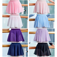 Jupes de danse en mousseline pour filles 2026, taille élastique, jupe de ballet à enfiler