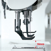 JUKIS LU-1560N Machine à coudre industrielle à double aiguille Unison Feed Walking Foot avec table et moteur