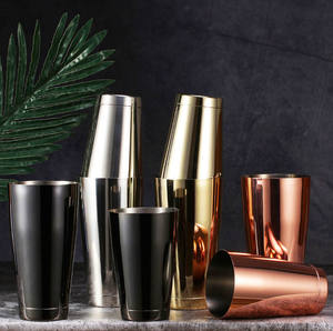 Shaker à <span class=keywords><strong>cocktail</strong></span> Boston réutilisable en acier inoxydable moderne PSC Silver, 530 ml (18 oz), en gros - Product Image 6