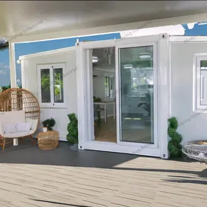 Özel boyut yeni tasarım lüks katlanabilir ev genişletilebilir ev 20 ayak konteyner ile 3 yatak odası