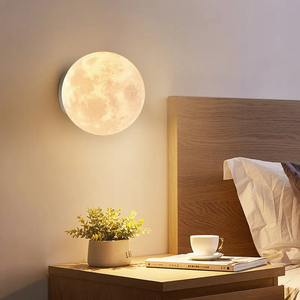 Lámpara Led decorativa de pared con diseño de Luna para el hogar, Mural artístico de estilo nórdico moderno con personalidad para sala de estar <span class=keywords><strong>y</strong></span> dormitorio - Product Image 4