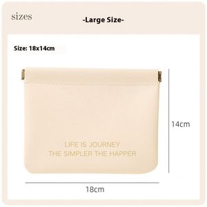 Portable Data <b>Cable</b> Sorting <b>Bag</b> Automatic Closing Storage Travel Living Room Lipstick Cosmetic Charger <b>Bag</b> PU Material - Product Image 6