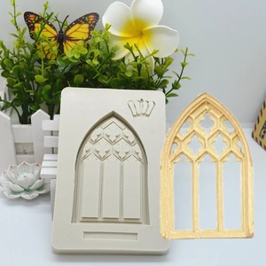 European Style Silicone Mold With Church Window Design For Fondant Cake Decorating And Epoxy Clay Crafting - Product Image 2