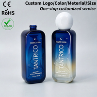 Flacons en verre vides de luxe personnalisés de 30 ml, 50 ml, 100 ml, bleu dégradé, pour lotion, sérum, emulsion, emballage cosmétique – Fabricant