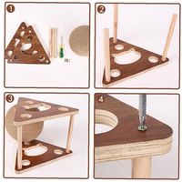 Nouveau et populaire, étagère pour chat en bois massif, échelle d'escalade murale, nid de Capsule pour chat, mur de piste d'escalade pour chat CNLF