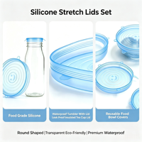 10 ensembles de couvercles de rangement en silicone réutilisables et durables, de qualité alimentaire, résistants à la chaleur, hermétiques, 6 tailles, écologiques, style moderne