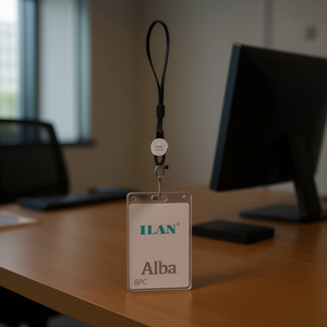 Laccetto da collo Iln 45 cm con clip per accessorio porta badge identificativo, 8 pezzi Alba - Product Image 2