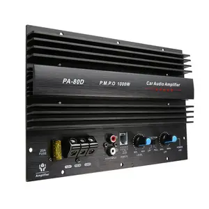 PA-80D 12V 1000W汽车音响大功率放大器放大器板强力低音炮低音放大器