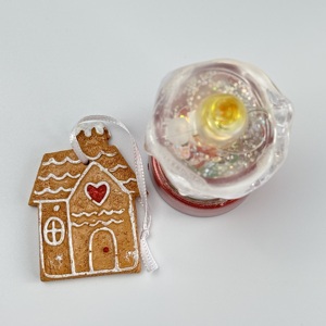 Custom Handmade High-End Resin Gingerbread House and Christmas Tree Adornment Lovely Hanging Festive Decoration - Product Image 4