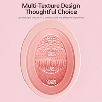 1 pièce Bol de nettoyage pliable en silicone pour pinceaux de maquillage et éponges de beauté texturées, outil de lavage portable pour usage quotidien, voyage et domestique