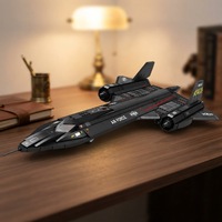 Jouet de construction en plastique ABS pour enfants, modèle d'avion de chasse SR-71 Blackbird, avion spatial, cadeau pour garçons, 33041