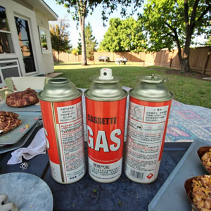 휴대용 부탄 가스 캔 틴플레이트 야외 바베큐 요리 카세트 가스 식품 틴플레이트 금속 쿠키 사용 - Product Image 1