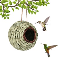 Vente en usine, niche d'oiseau pour Cage ou extérieur suspendu, nidification d'oiseau naturel fait à la main, petit nid d'oiseau pour colibri