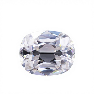 Moissanite synthétique (créée en laboratoire) Tianyu Gems, 4 carats, couleur changeante, taille marquise, incolore, 8x10mm, H&A/Brillant - Product Image 1