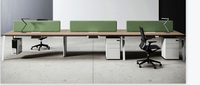 Station de travail de Style moderne, Table de travail du personnel, poste de travail de bureau en Mdf, poste de travail pour 4 6 8 personnes