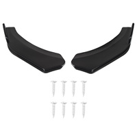 2 Piezas Protector de Parachoques Delantero de 56cm, Izquierdo y Derecho, Divisor de Labio Negro Brillante para Vehículo