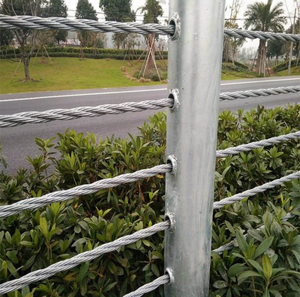 Barrera de cable de metal de acero de alta visibilidad Barreras de seguridad vial de tráfico - Product Image 1