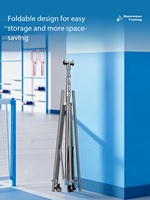 Queenknow – Support d'entraînement de badminton professionnel pliable, réglable en hauteur, en acier, avec base et roues verrouillables, étanche