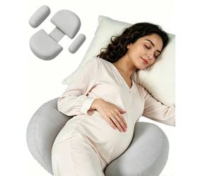Coussin de maternité ergonomique super confortable et réglable en forme de papillon avec bande Velcro pour soulager les douleurs au dos, aux hanches et à la taille pour les femmes enceintes - Product Image 1