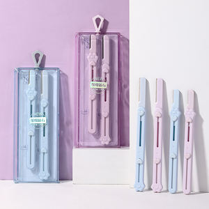 LMLTOP, 2 uds., maquinilla de afeitar para cejas de doble extremo y maquinilla de afeitar Facial, SY342, hoja de red de malla fina, juego de recortador de cejas para eliminar el vello corporal - Product Image 6