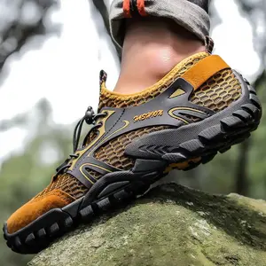 OEM ODM Wholesale Customized Outdoor Hollow Mesh Hiking Shoes Anti-slip Flats EVA Rubber Water Shoes