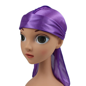 Bonnet en satin soyeux pour garçons et filles de couleur unie pour enfants Vente en gros bon marché - Product Image 6
