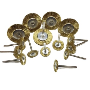 Hot Selling OEM Mini 25mm Brass <strong>Wire</strong> <strong>Brush</strong> Industrial/DIY Cleaning Tool Zinc-plated/304 Stainless Steel Handle for <strong>Rotary</strong> Tools - Product Image 4