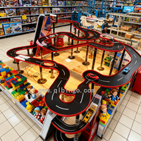 Piste de billes en marbre avec entonnoirs multi-courbes pour l'association des couleurs commerciales, adaptée à divers scénarios commerciaux