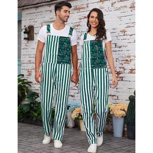 Overol Personalizado a Rayas para Hombre, con Tirantes, Cintura Elástica, Peso Medio, con Bolsillos, Unisex para Adultos - Product Image 6